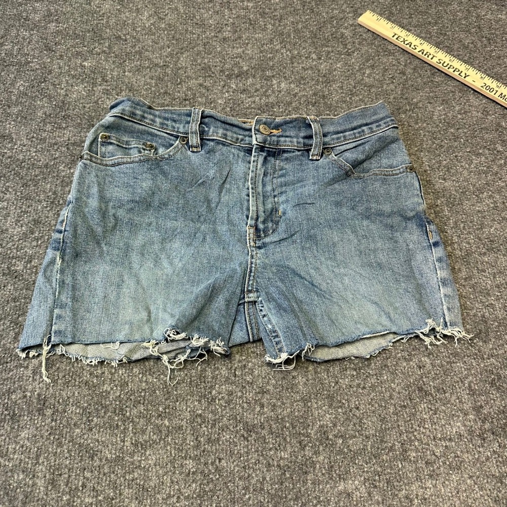 Old Navy Denim Shorts Womens Size 4 Blue Cut Off Raw Hem Stretch Casual Summer